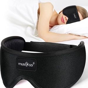 MUSICOZY Sleep Mask for Women/Men, 3D Sleeping Eye Mask 99% Light Blockout Soft